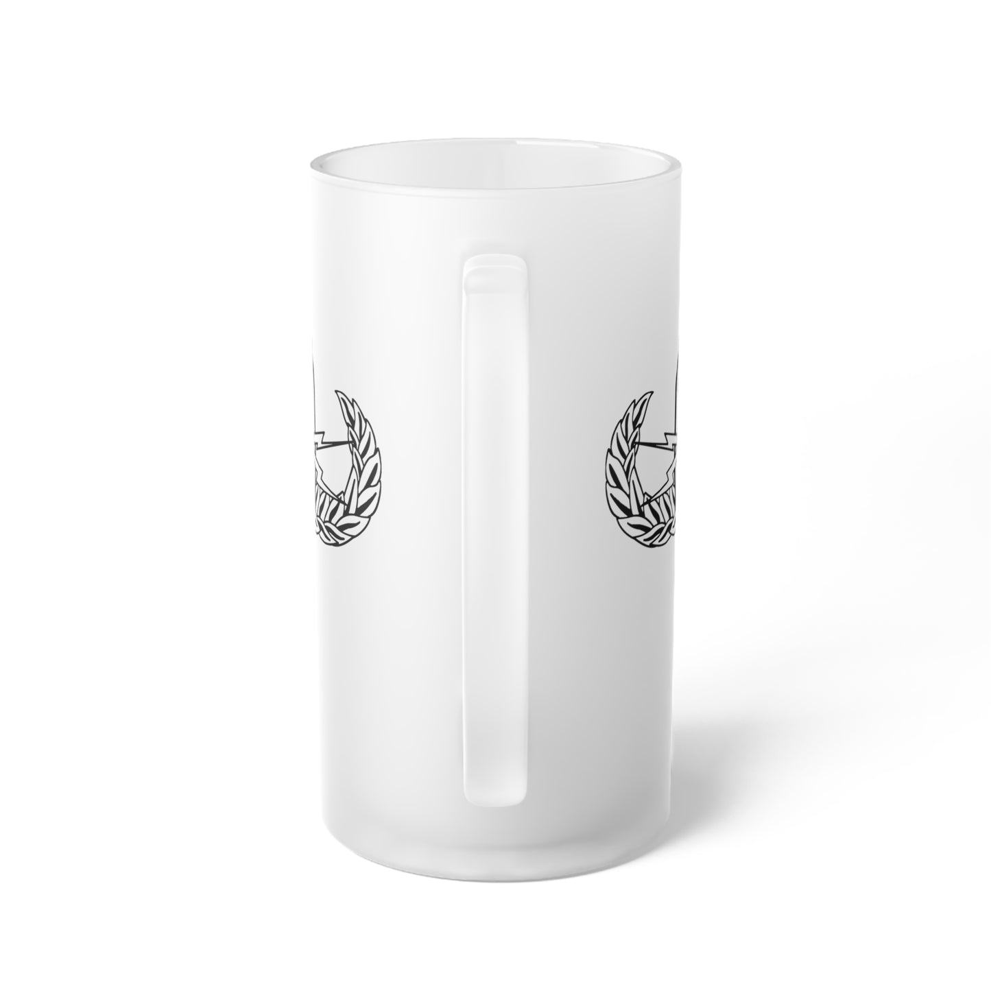 Frosted Glass Stein - "EOD Senior Badge"