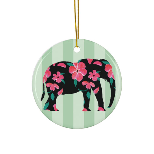 Ornament - "Pink Petal Elephant"