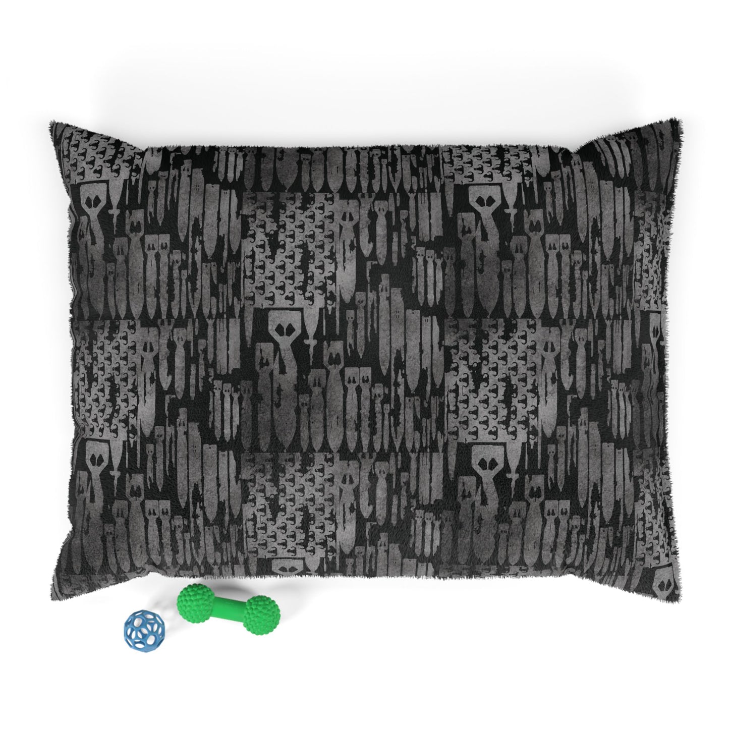 Pet Bed — "EOD Bomb Flag" (Grey on Black)