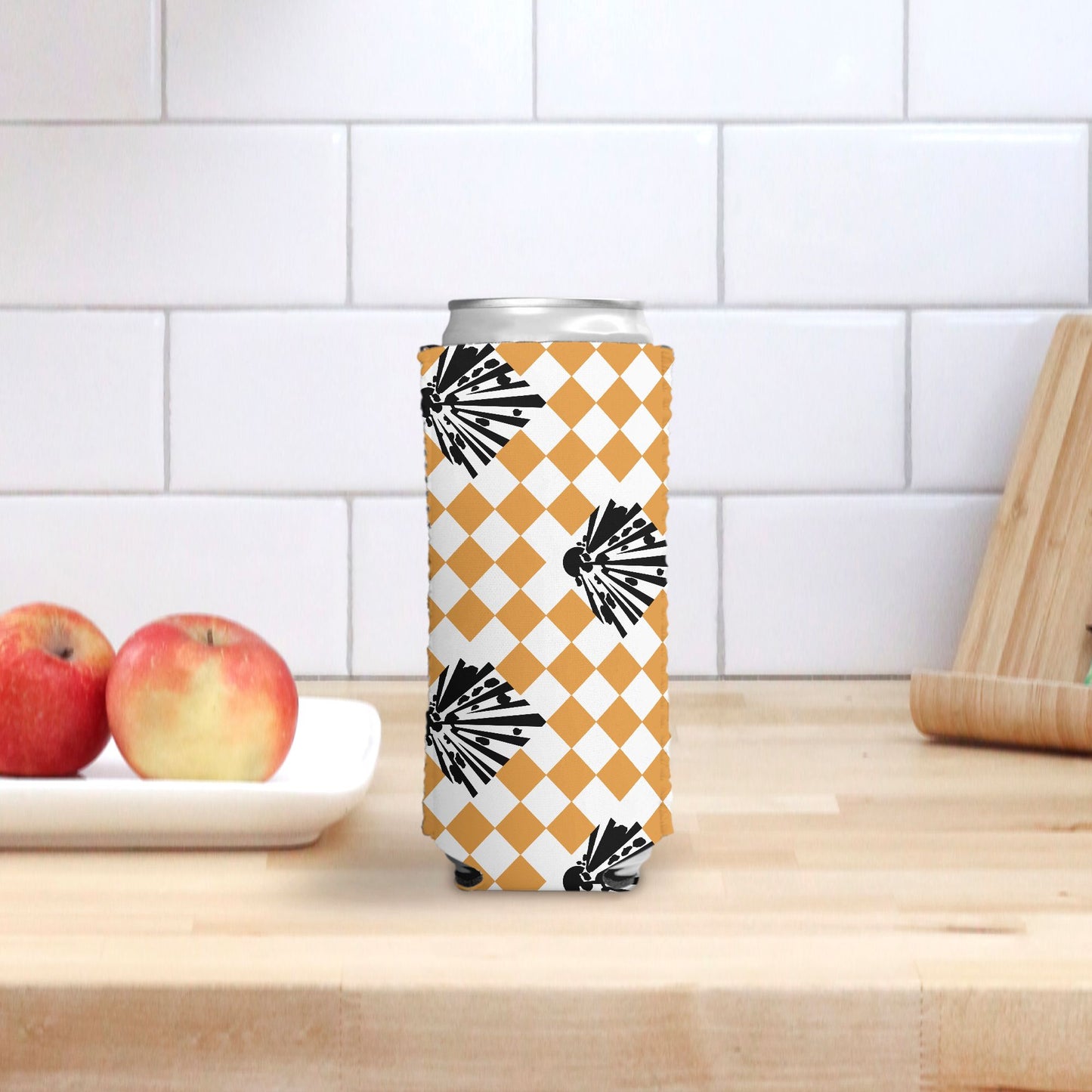 Print On Demand - Slim Can Cooler - "High Explosives Placard Harlequin"