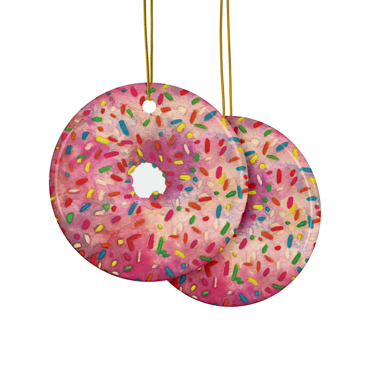 Ornament - "Pink Sprinkled Donut"