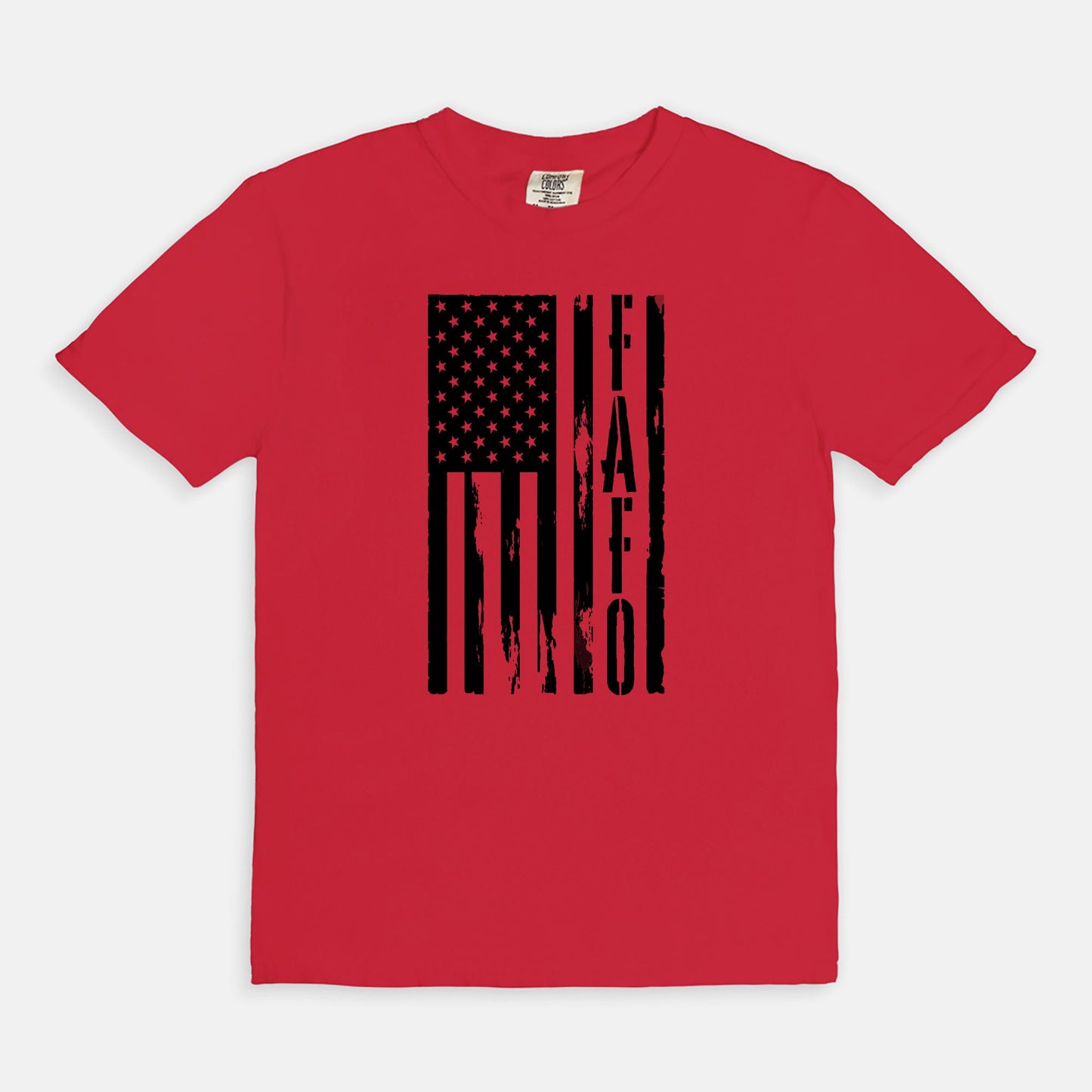 Comfort T-shirt - "FAFO American Flag" (Vertical)