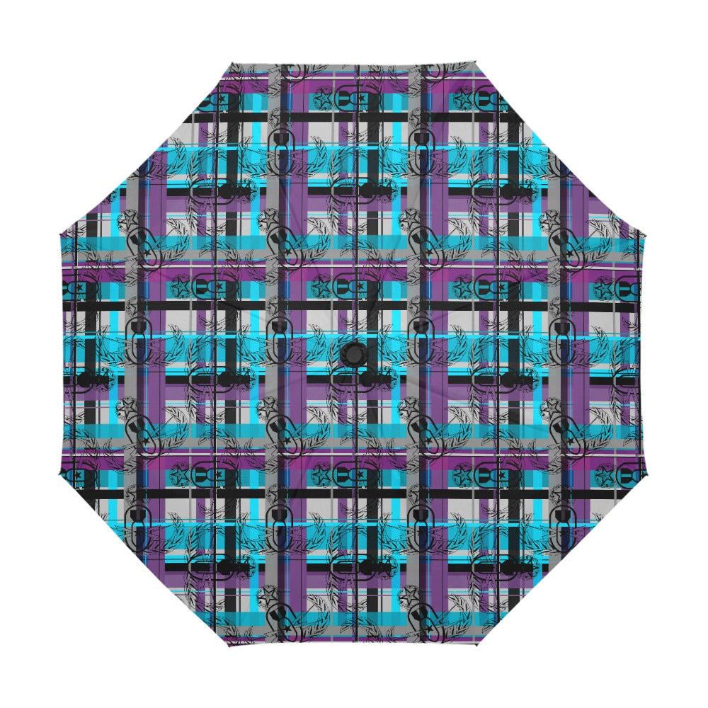 Umbrella - "EOD Plaid" (Purple & Turquoise)