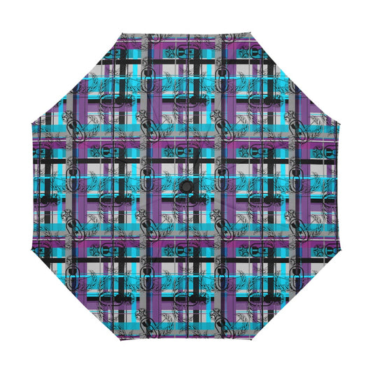 Umbrella - "EOD Plaid" (Purple & Turquoise)