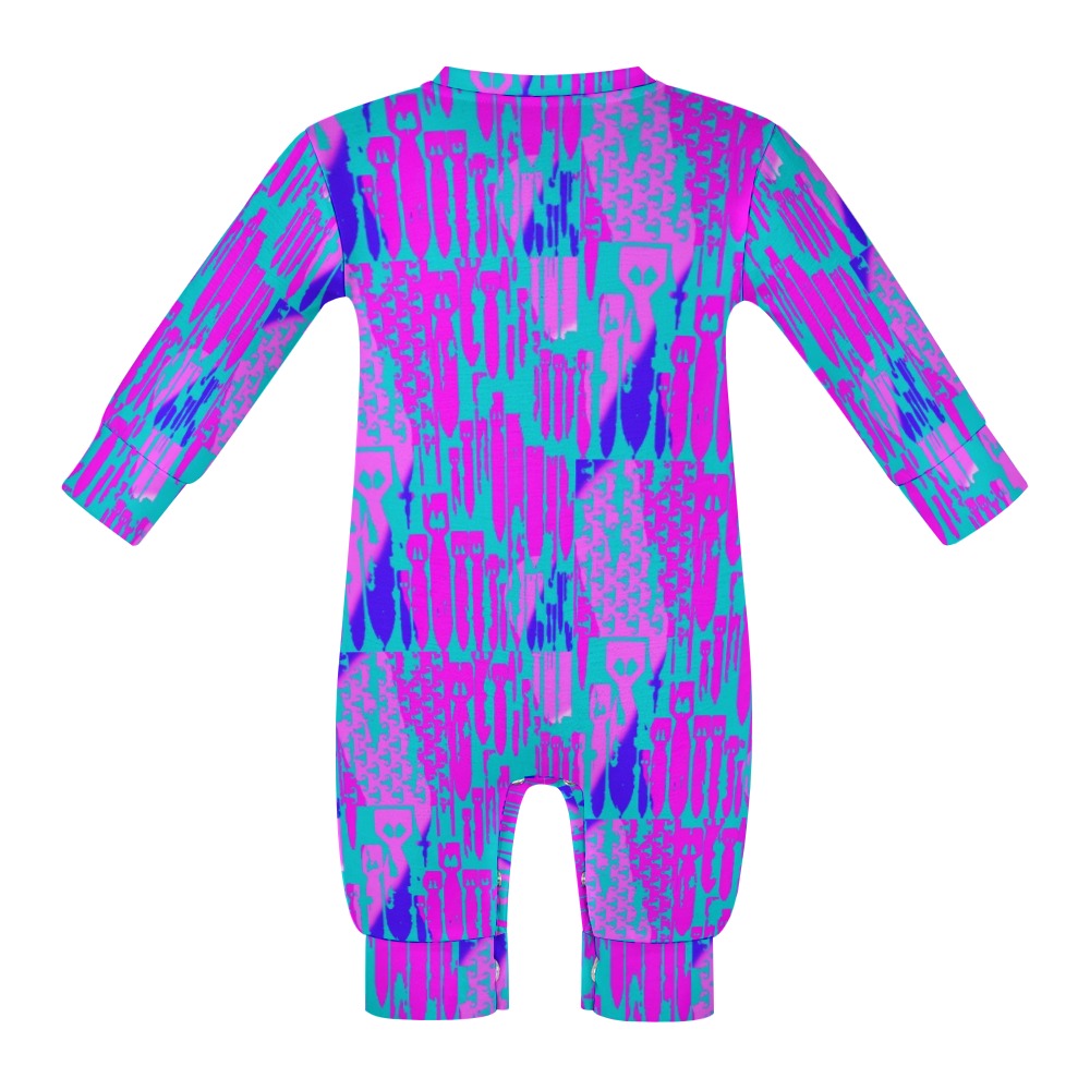Baby Romper - "EOD Bomb Flags" (Green/Blue/Purple)