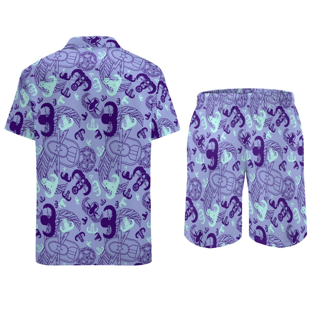 Leisure Beach Suit - "EOD Party" (Periwinkle)