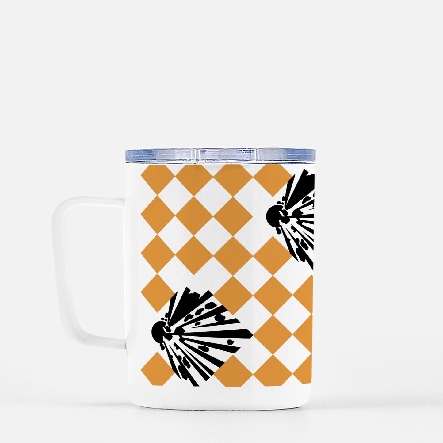 Travel Mug - "High Explosives Placard Harlequin"
