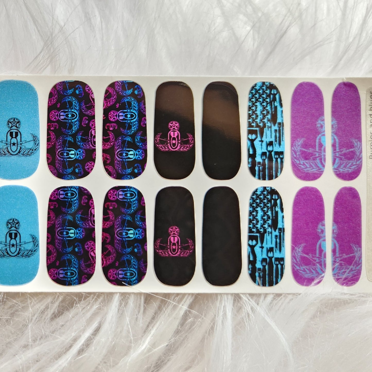 "EOD Ombre" Nail Art Strips (Purples & Blues)