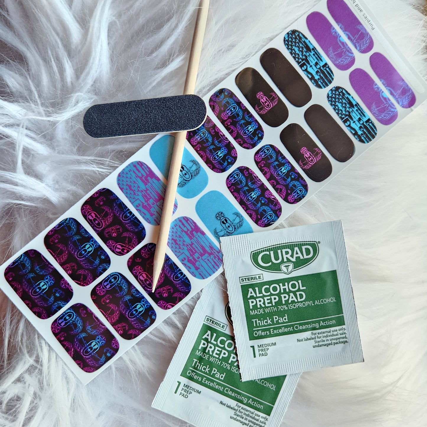 "EOD Ombre" Nail Art Strips (Purples & Blues)