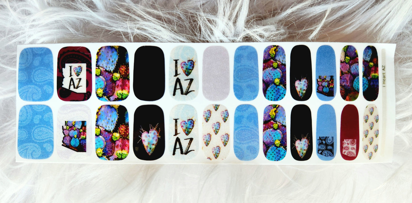 "I Heart AZ" Nail Art Strips