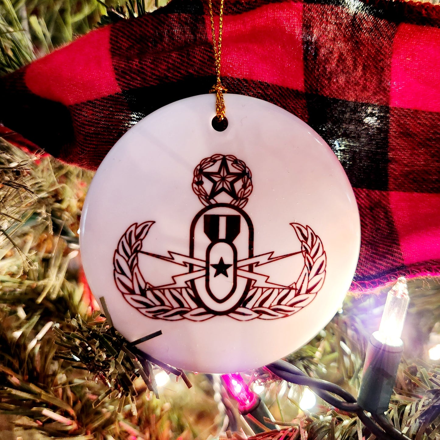 "Red EOD Badge" Ornament