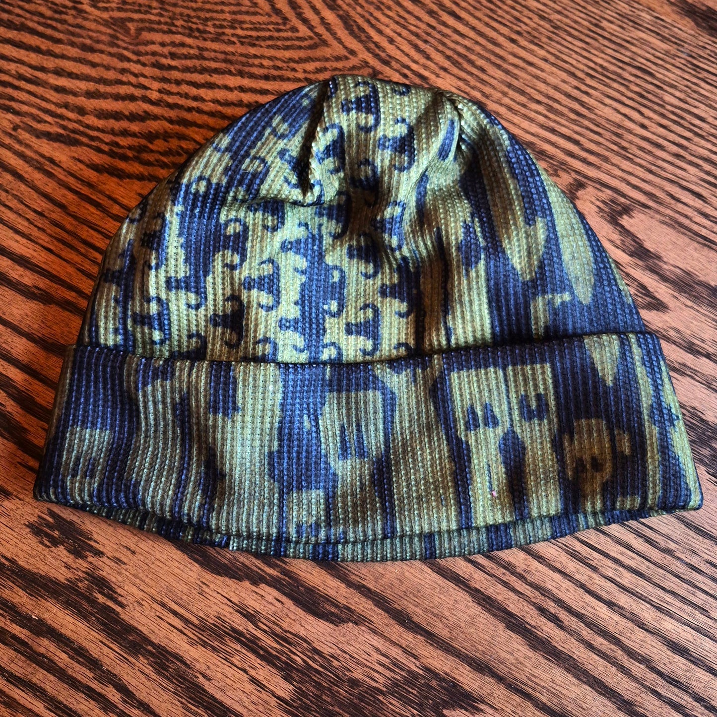 Beanie - "EOD Bomb Flag" (OD Green on Black)