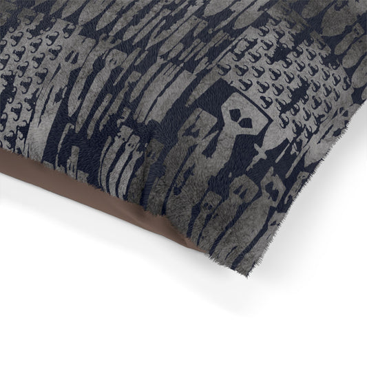 Pet Bed — "EOD Bomb Flag" (Grey on Blue)