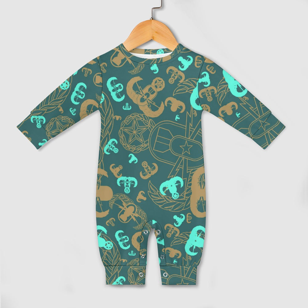 Baby Romper - "EOD Party" (Greens)