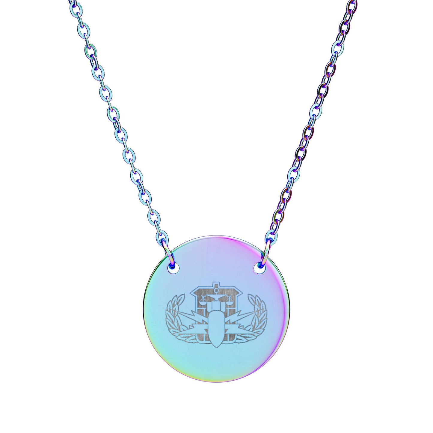 Engraved Circle Necklace — "PSBT Badge"