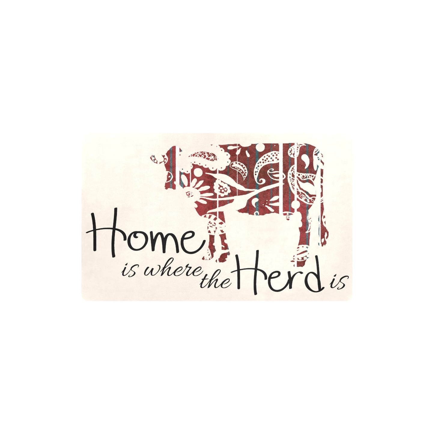 Indoor/Outdoor Mat - "Home is Where the Herd is" (AmeriCow)