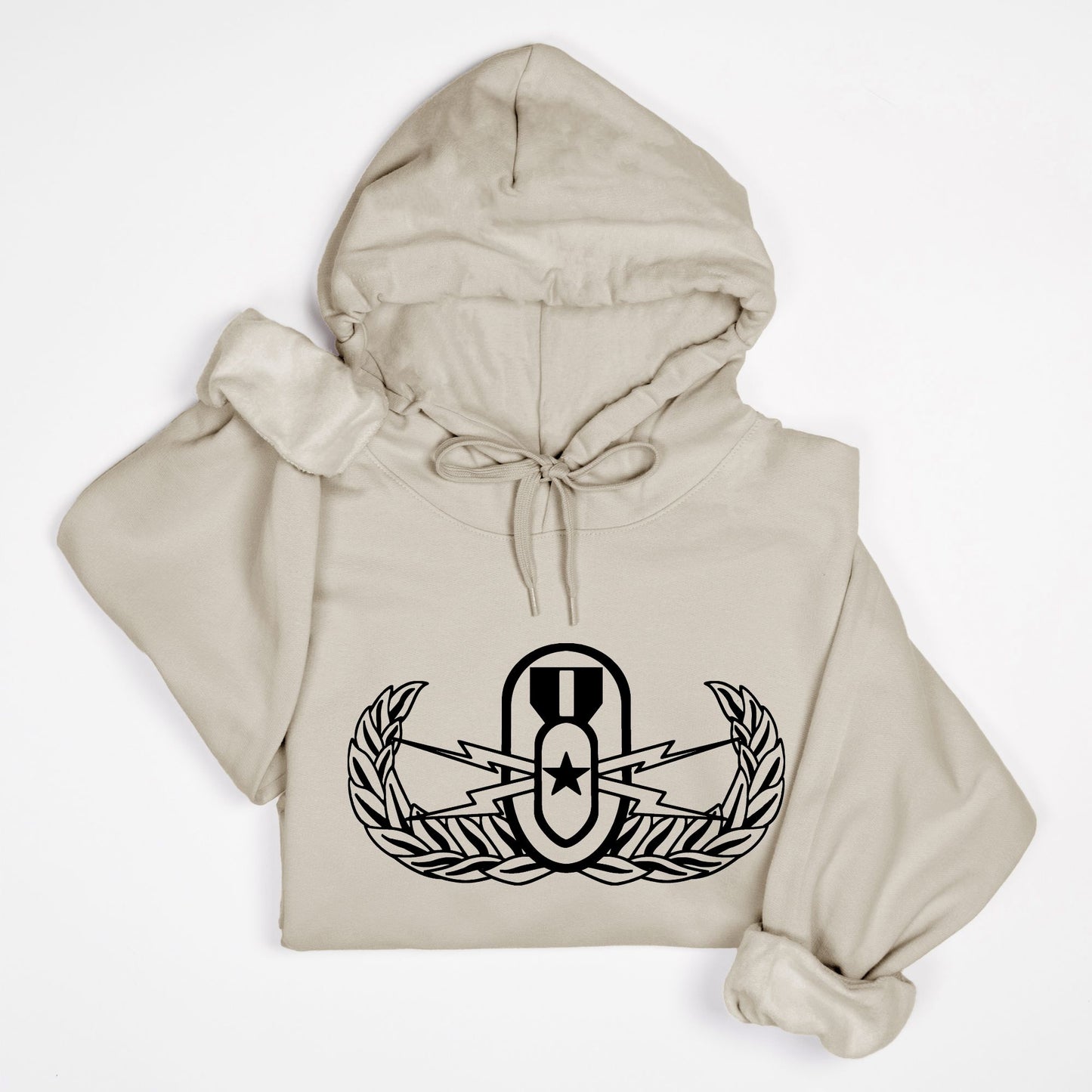 Hoodie - "EOD Senior Badge" (Sand)