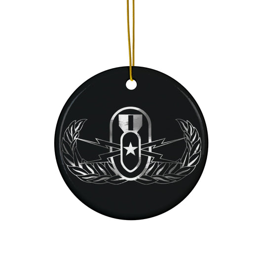 Ornament - "It's 5 o'clock Somewhere" (EOD Senior Badge: BW)