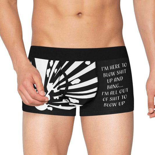 Men's Boxer Briefs with Fly - "Here to BANG"