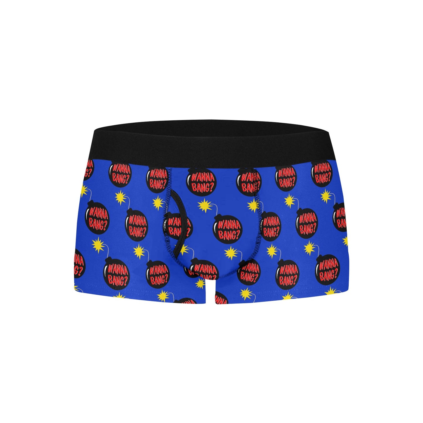Men's Boxer Briefs with Fly - "Wanna Bang?"