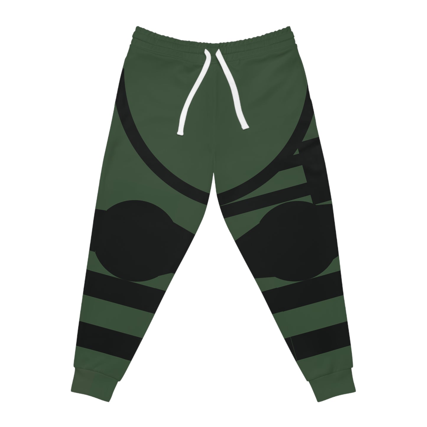 Green Camo Graphic Joggers — Athletic All-Over-Print Sweatpants