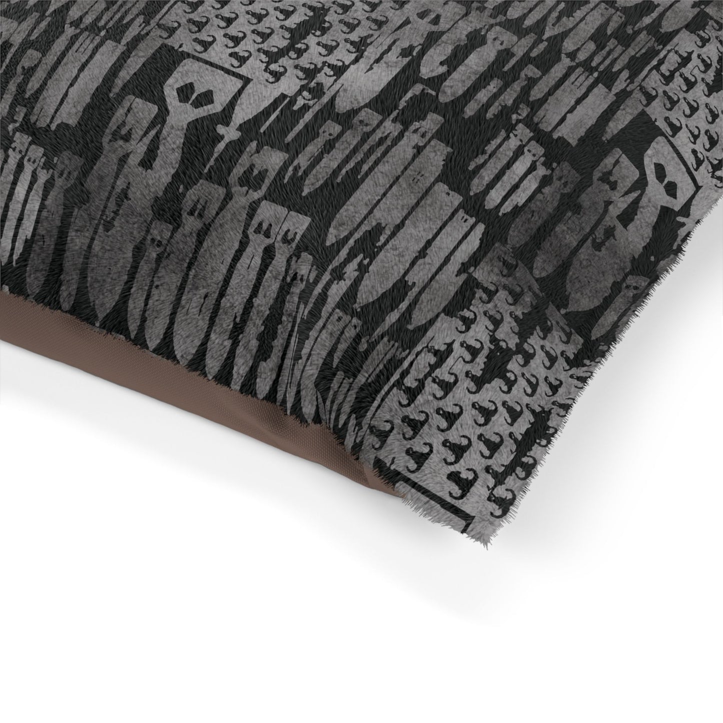 Pet Bed — "EOD Bomb Flag" (Grey on Black)