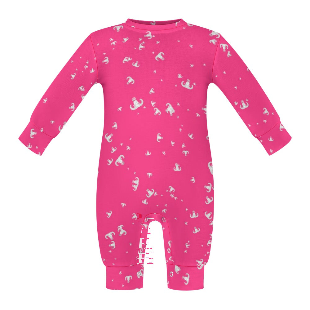 Baby Romper - "EOD Confetti" (White on Pink)