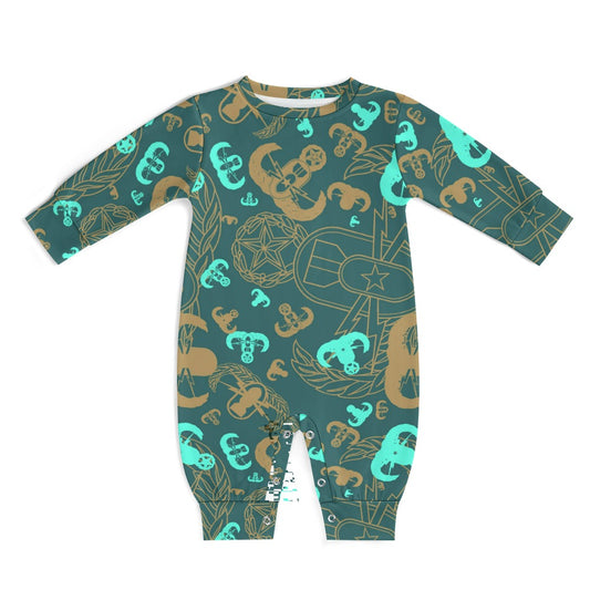 Baby Romper - "EOD Party" (Greens)