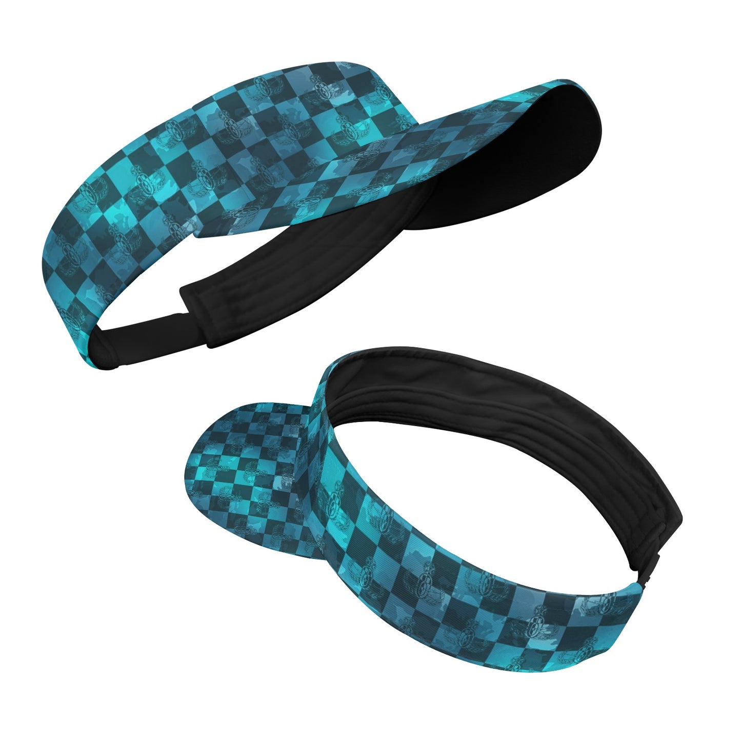 Sports Visor - "EOD Buffoulage Checkered Flag" (Teal)