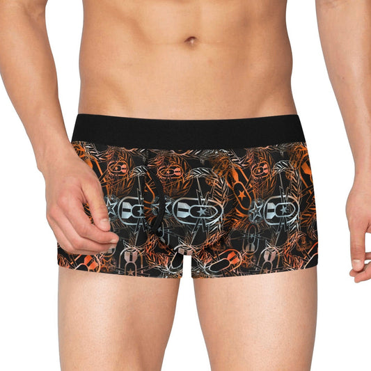 Men's Boxer Briefs with Fly - "It's 5 o'clock Somewhere" (Orange on Black)