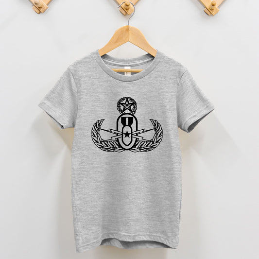 Toddler T-shirt - "EOD Master Badge" (Black on Grey)