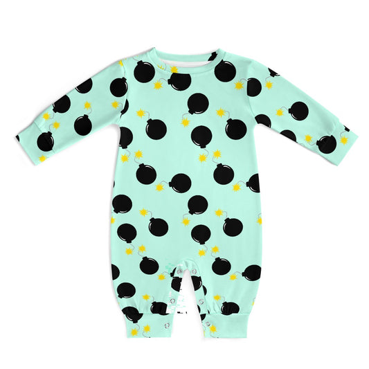 Baby Romper - "Old School Bombs" (Mint)