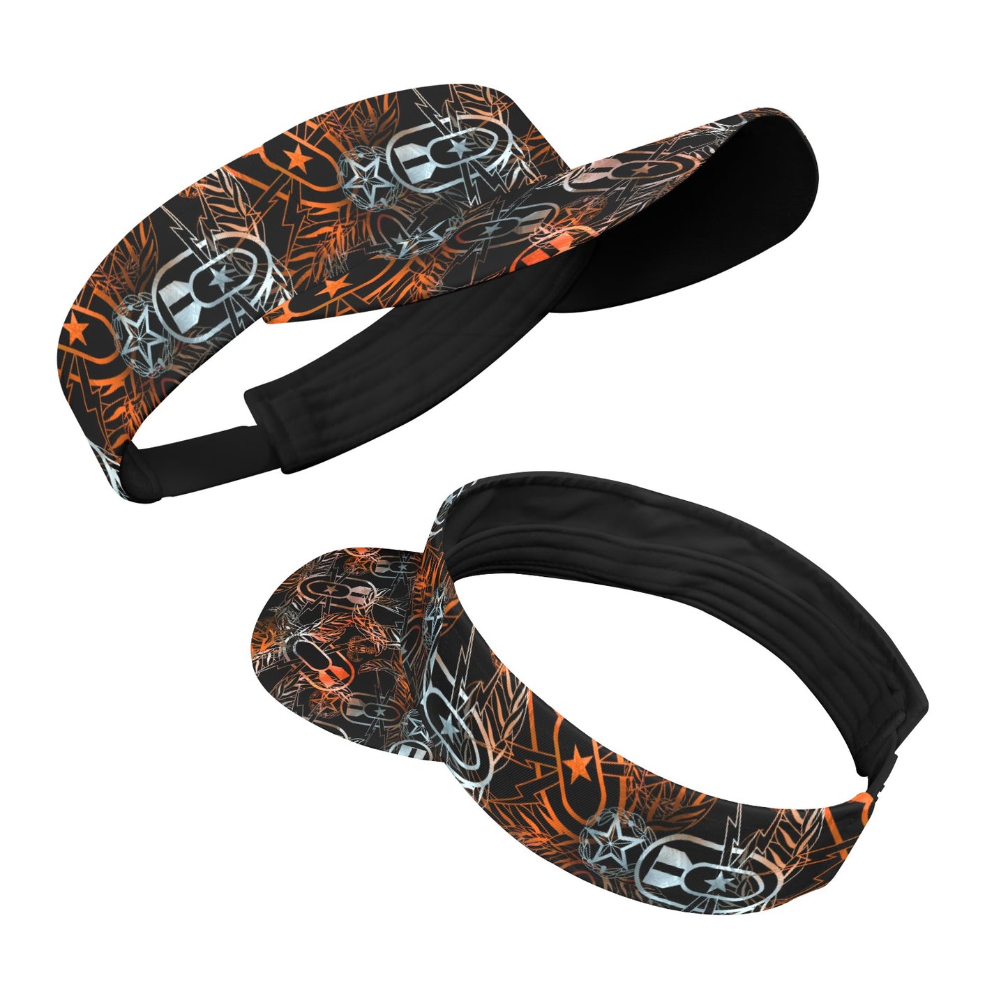 Sports Visor - "It's 5 o'clock Somewhere" (Orange on Black)