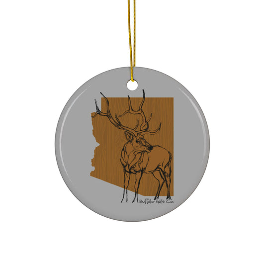Ornament - "AZ Elk" (Gold)