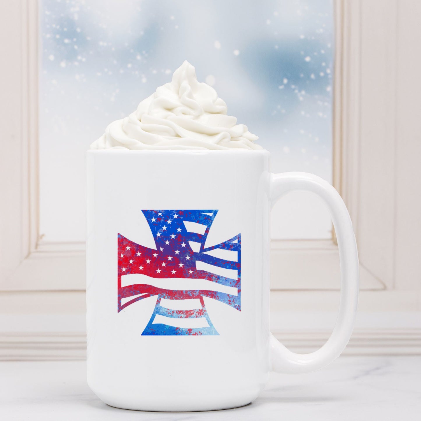 Mug - "American Iron Cross Graffiti" (RWB)