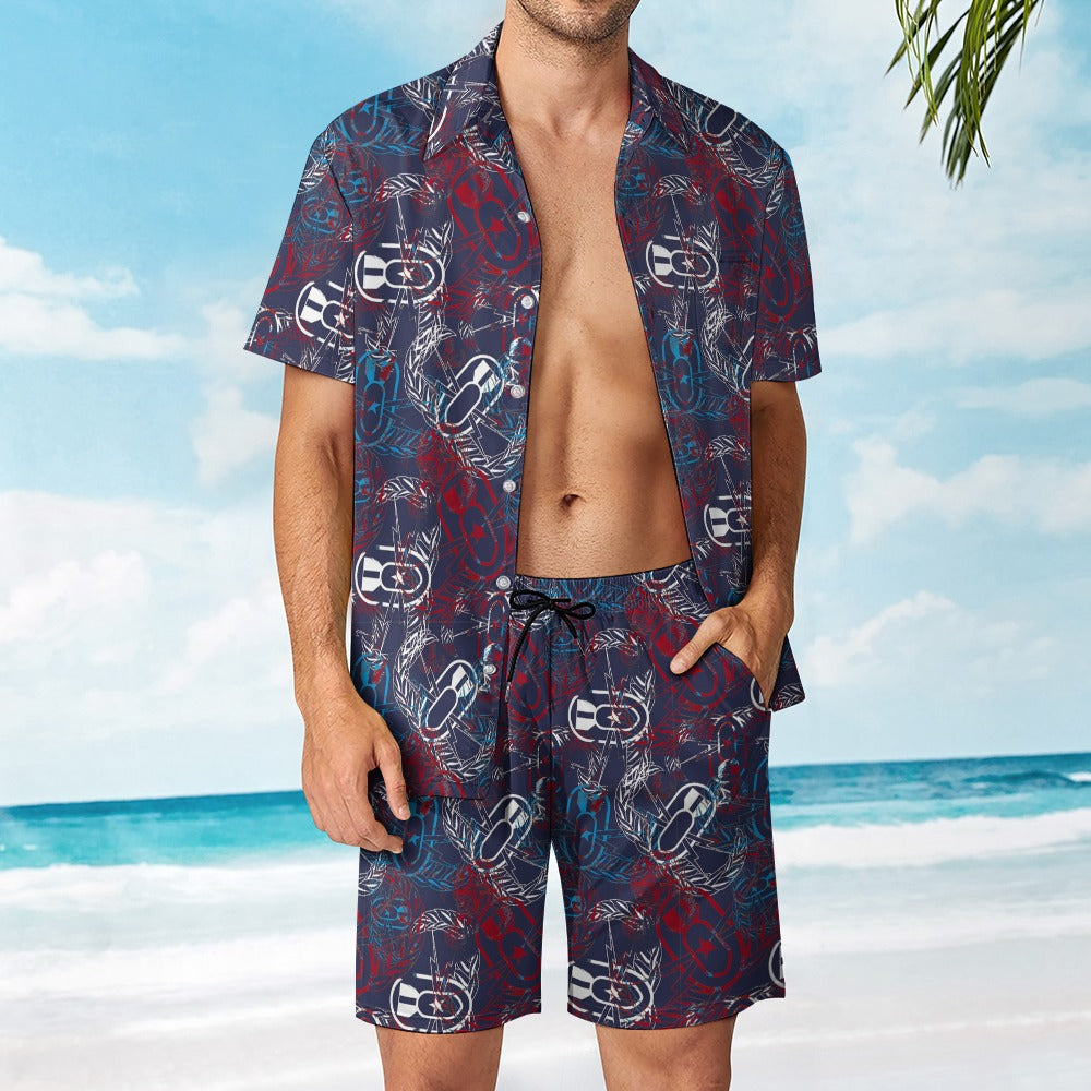 Leisure Beach Suit - "It's 5 o'clock Somewhere" (Red, White, & Blues)