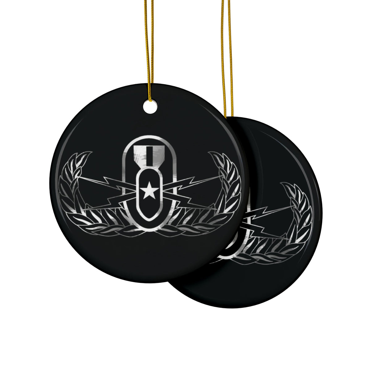 Ornament - "It's 5 o'clock Somewhere" (EOD Senior Badge: BW)