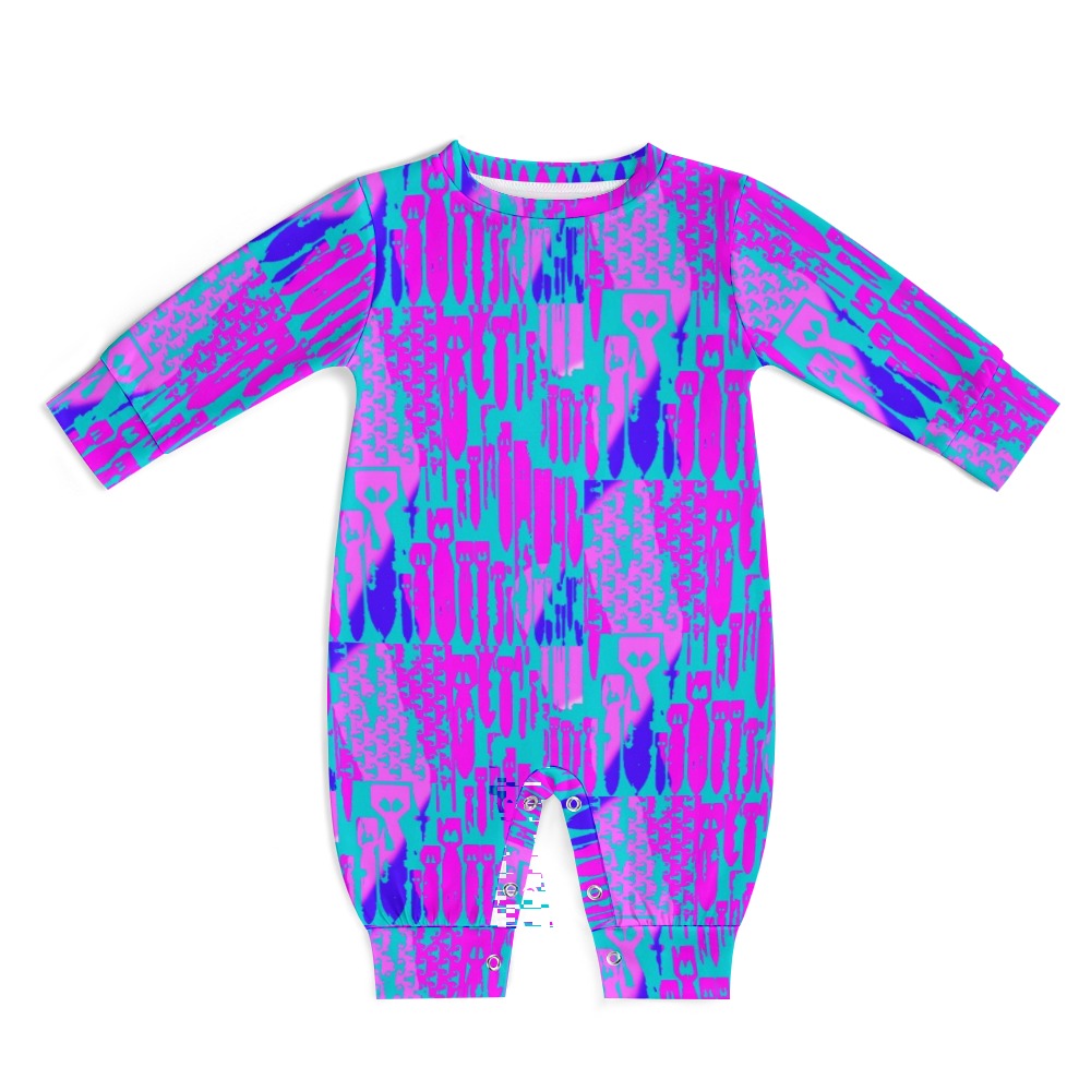 Baby Romper - "EOD Bomb Flags" (Green/Blue/Purple)