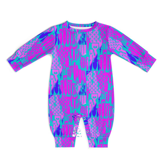 Baby Romper - "EOD Bomb Flags" (Green/Blue/Purple)