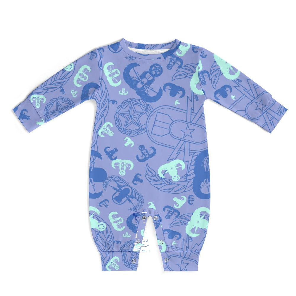 Baby Romper - "EOD Party" (Periwinkle)