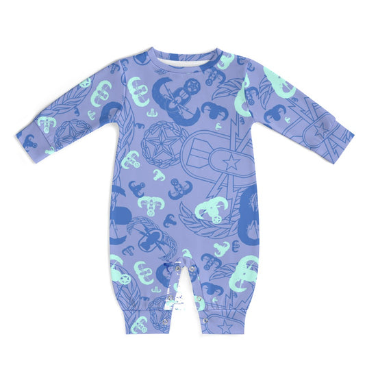 Baby Romper - "EOD Party" (Periwinkle)