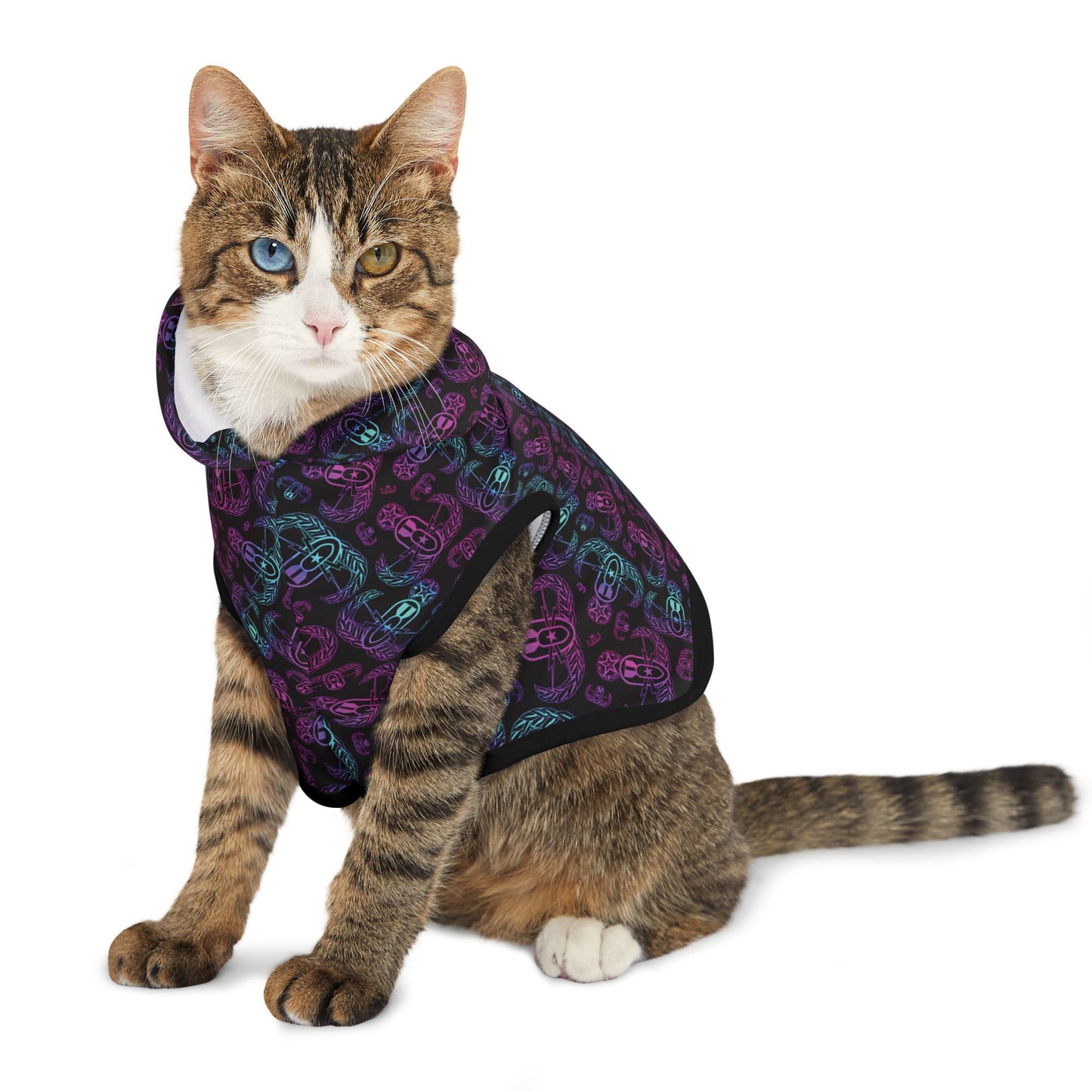 Print On Demand - Pet Hoodie — "EOD BOMBre" (Pink/Turquoise/Purple)