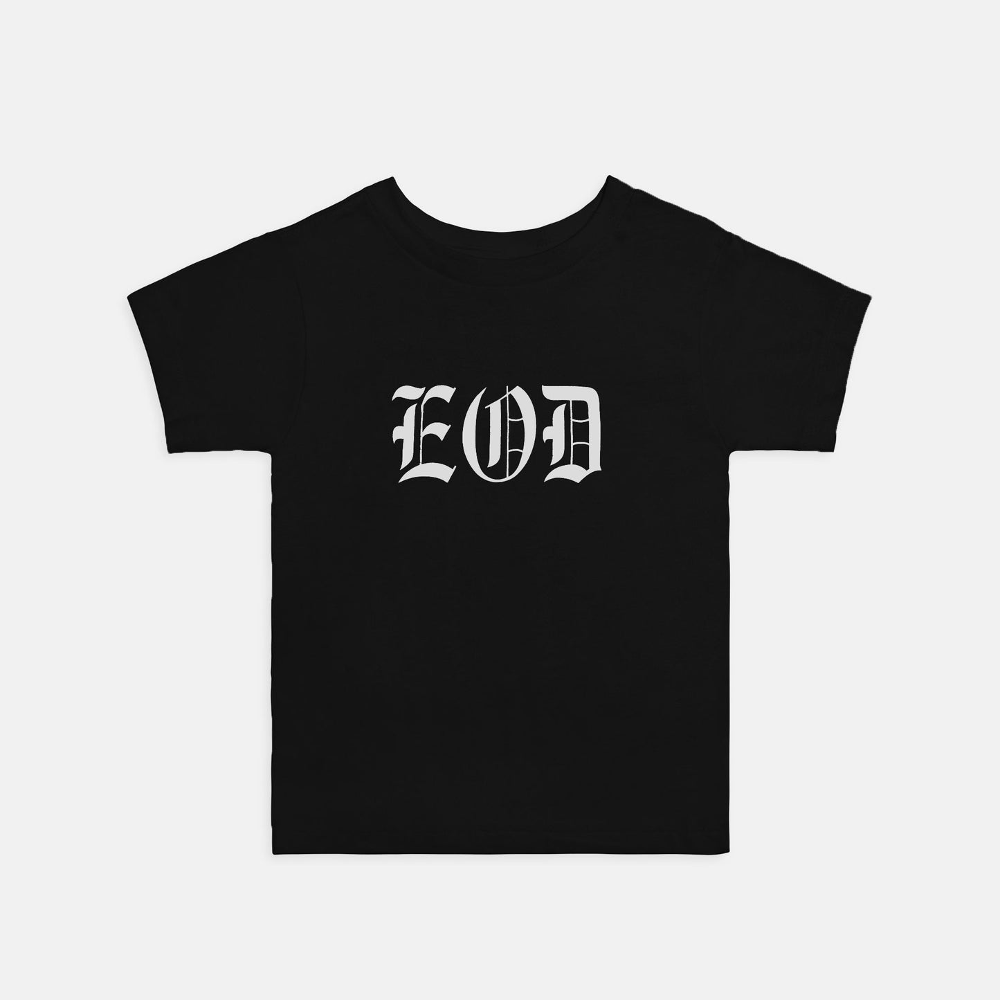 Toddler T-shirt - "Old English EOD" (White on Black)