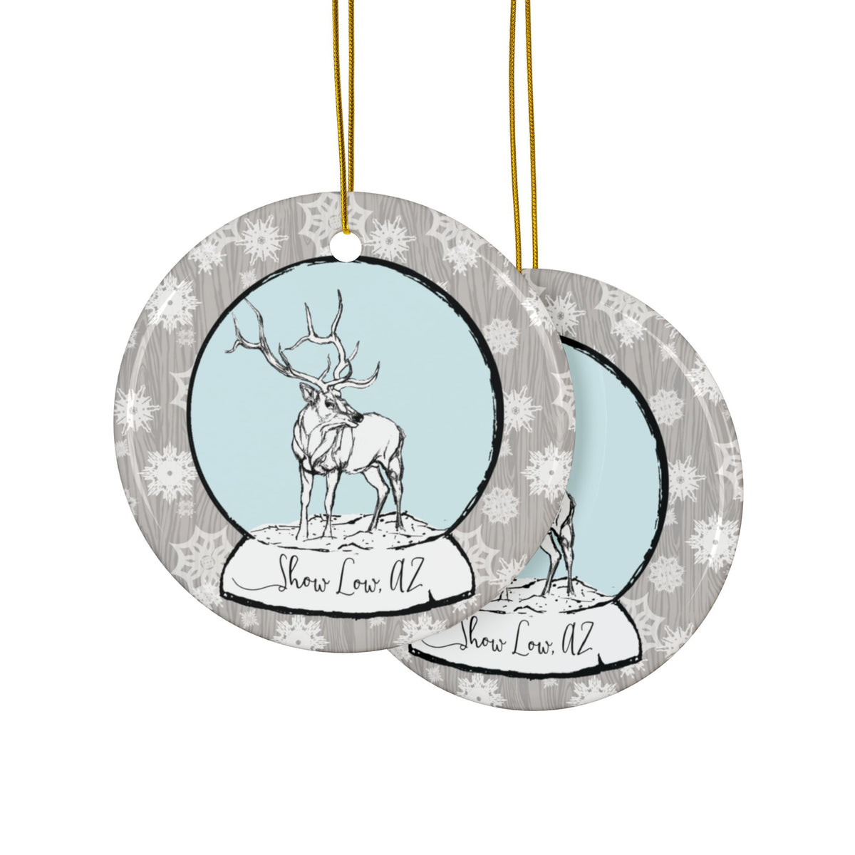 Ornament – "Snow Globe Elk" (Show Low, AZ)