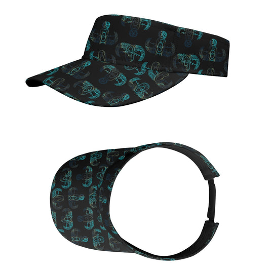 Sports Visor - "EOD Badge Rows" (Burnt Edges)