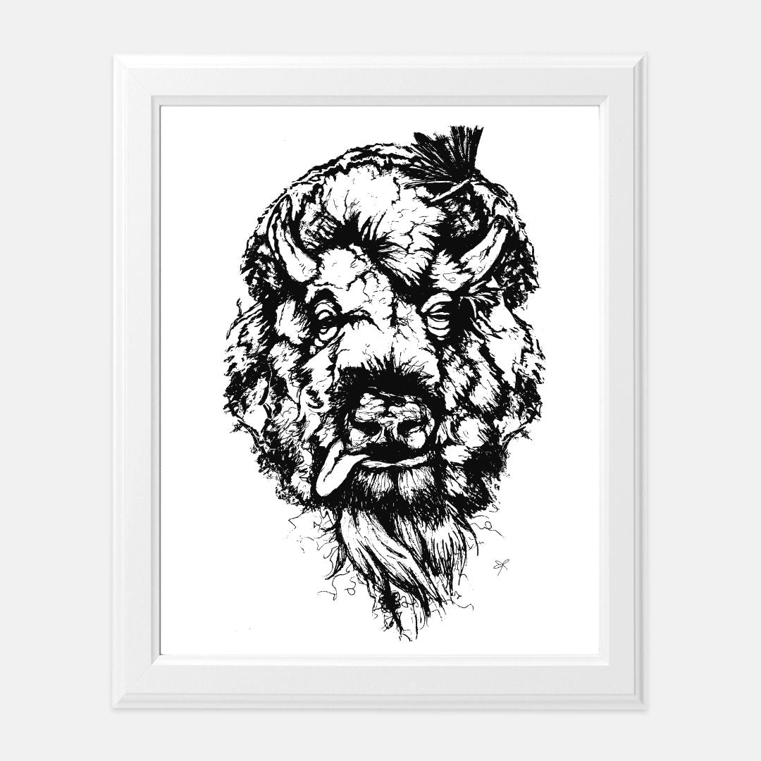 Print (8" x10") - "Tattered Buffalo"