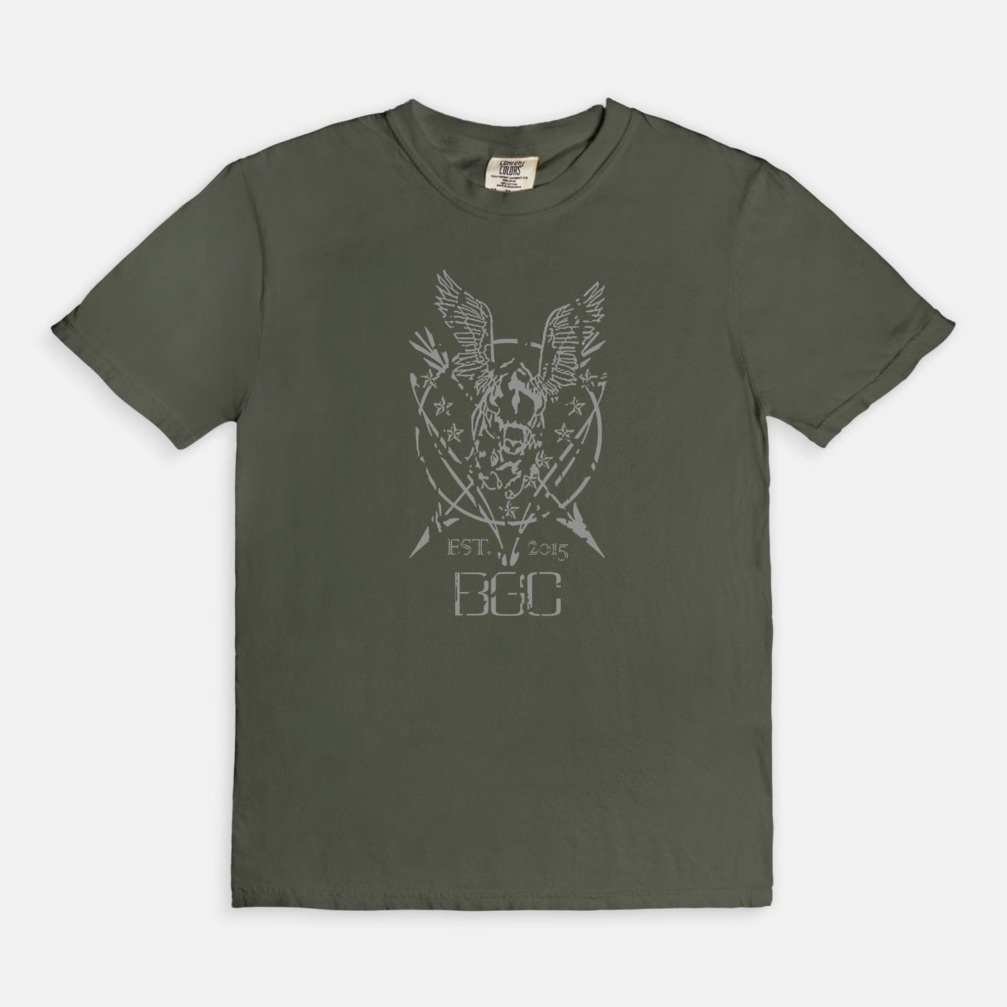 Comfort T-shirt - "Flying Buffalo Seal est. 2015" Logo