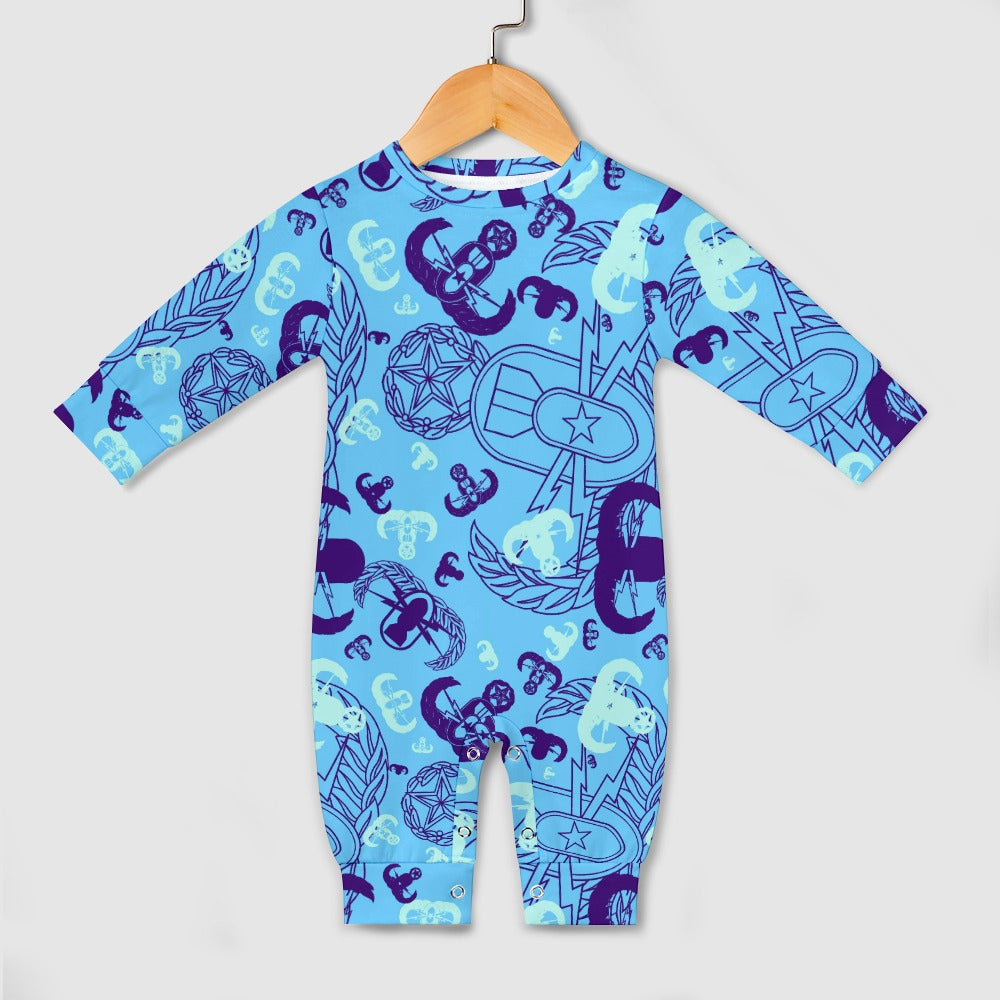 Baby Romper - "EOD Party" (Blues)