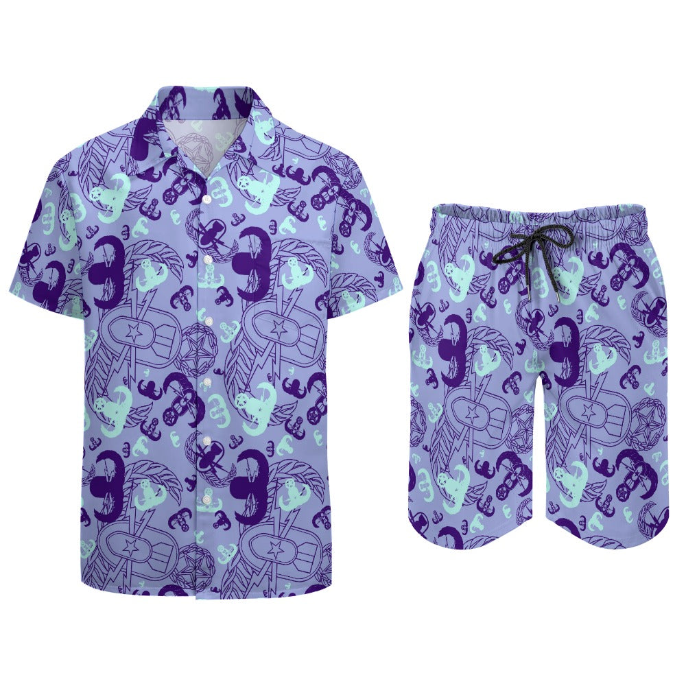 Leisure Beach Suit - "EOD Party" (Periwinkle)