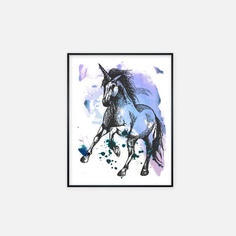 Print (11" x 14") - "Unicorn on Paint"